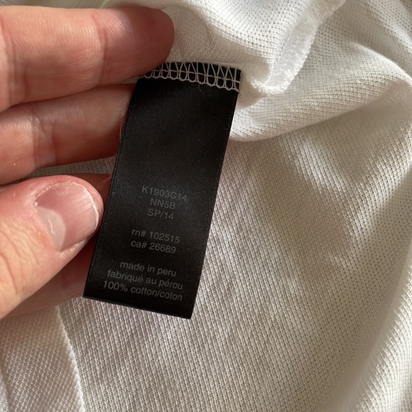 John Varvatos White polo with Grey trim details - Picture 10 of 11